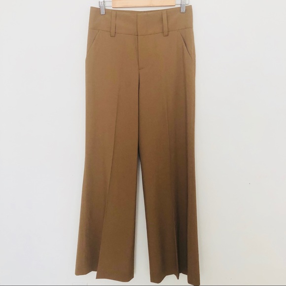 Alice + Olivia Pants - Alice and Olivia camel high rise wide leg pants